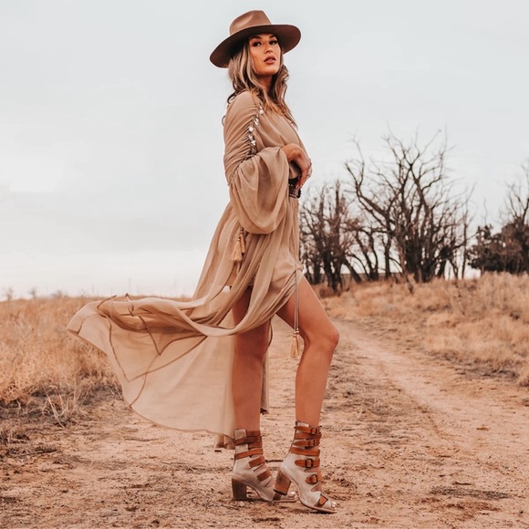 Freebird by Steven Bond Tan Leather Buckle Heeled Boots Size 10 NIB - Picture 6 of 6